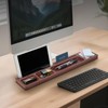 Ecoaterui Ecoaterui Walnut Wood Office Desk Tray Organizer, Walnut Desk