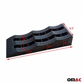 OMAC 4 Pcs Set Multi-Level Ramps for RV Trailer Camper Car Wheel Chocks/Stabilizer