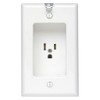 Leviton 15 Amp/125V 1 Gang Recessed Single Receptacle, Residential Grade,