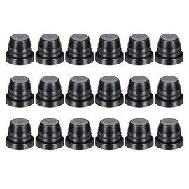 Merdege 18 PCS Brake Bleeder Screw Caps, Motorcycle Brake Pump Lower Cylinder Exhaust Rubber Cap, Universal Grease Fitting Dust Shield for Cars and Motorcycles (Black)