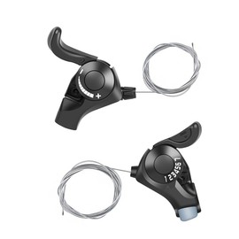 CHMEFLY Bike Shifter SL-TX30 3x7, 21 Speed Shift Levers and Set with Inner Cables, Thumb Gear Shifter for Mountain Bike, City Bike, Road Bicycle, Folding Bike, MTB, Outdoor Cycling