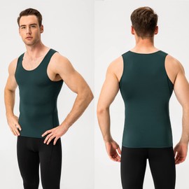 SPVISE Men's Compression Shirts Tank Top Sleeveless Workout Running Gym Base Layer Slimming Undershirt Quick-Dry Muscle Vest