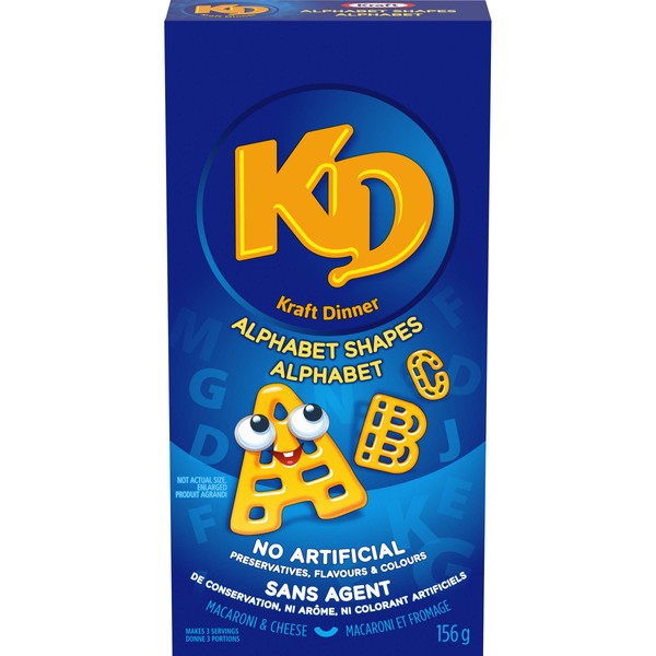Kraft Dinner Alphabet Macaroni & Cheese Shapes, 156g (Pack of 12) {Imported from Canada}