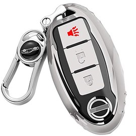 MDee Smart Key Case for Nissan, 3/4/5 Button Keyless Entry Teana, XTrail, Elgrand, Skyline, Note, Cube, Juke Altima Maxima Sedan Pathfinder Infiniti, Uses Premium TPU Material, Shockproof, Scratch