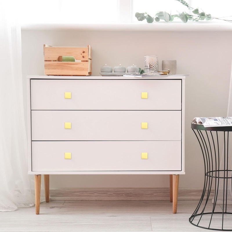 sourcing map 15Pcs Square Cabinet Knobs, 1.2 Inch Square Kitchen