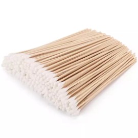 나무 막대기가 달린 6인치 길이의 면봉 청소용 도포기 1200개 세어보세요 6-Inch Cotton Swab Applicator Sticks with Wooden Handles, 1200 Count [1200 Count（Pack of 1）]