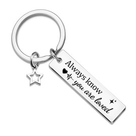 Qiubewi I Love You Gifts for Him Her You Are Loved Gifts for Women Long Distance Gift for Women Men Birthday Valentines Anniversary Present Couples Keychain for Boyfriend Girlfriend