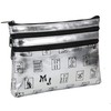 Mah Jongg Direct Silver Pattern 3-Zipper Purse, Holds 2024 Card,