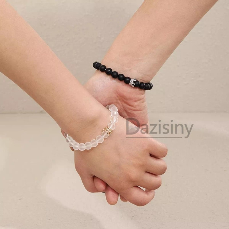 Dazisiny 2 Pulsera De Parejas Imán Brilla Regalo Para Mujeres