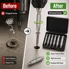 6-Piece Screw Extractor Set for Damaged Fasteners – HSS Double-Ended