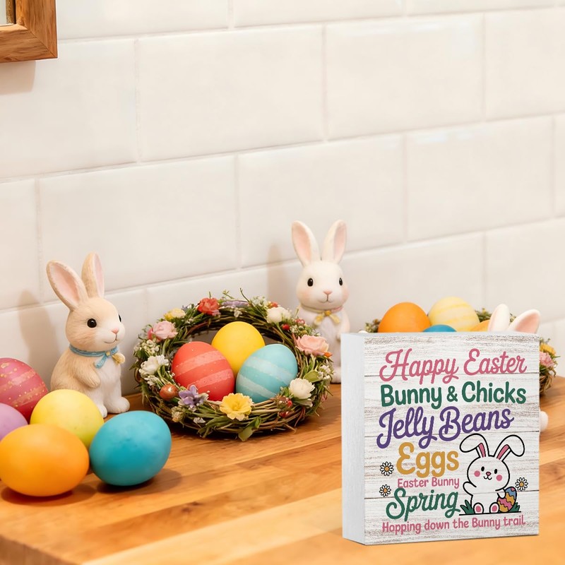 Happy Easter Decorations for Home Spring Easter Decorations Bunny Chicks