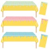 3 Pack Ice Cream Themed Party Tablecover Decoration, Disposable Plastic