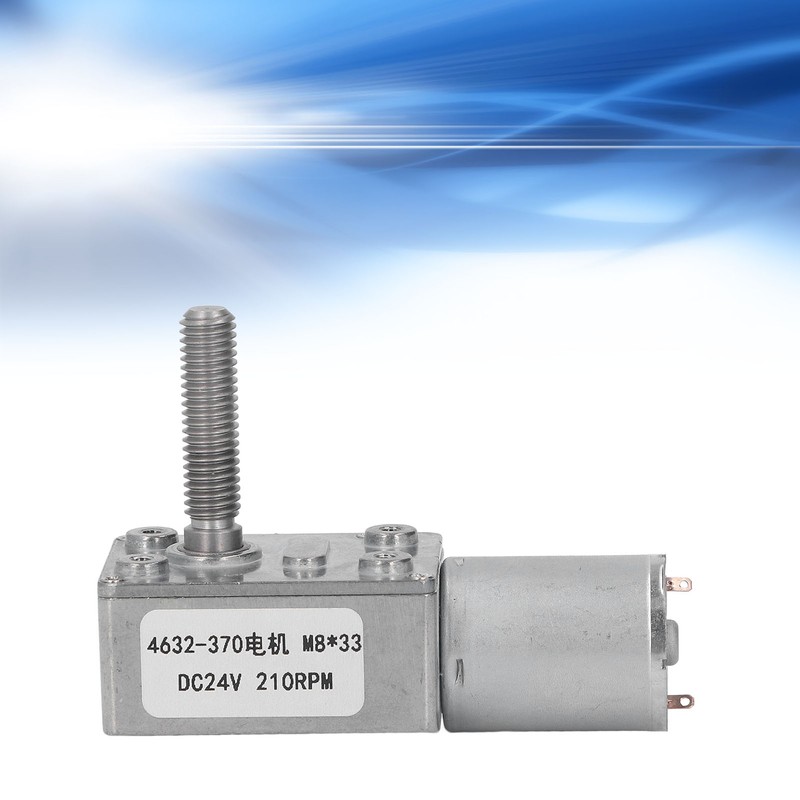 Turbo Worm Geared Motor High Torsion Micro Gearbox DC24V M8x33mm