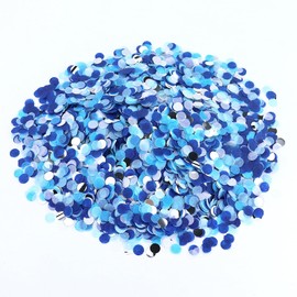 60 g Confetti Blue Wedding Birthday Confetti Large Table Decoration Blue Confetti Blue Silver Glitter Confetti Colourful for Gender Reveal, Balloons, Table, Gift Box