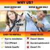 RIDROID Back Rear Wiper Arm & Blade Set For Jeep