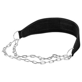 Bad Company Nylon Dip Belt, Weight Belt with 140 cm Steel Chain and Carabiner Hook, Weight Load up to 100 kg