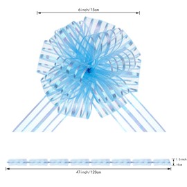 Big Bows for Gift Wrapping Party Car Bows Pull Bows for Gift Baskets Birthday Bows Flower Gift Warp Bows B15-Light Blue-10pcs