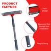 Window Squeegee with 19-37" Long Handle, 2 in 1 Window