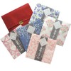 Yuzen Dyeing Snow White Dish Towels, Flower Series, Set of