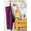 DII Everyday Basic Kitchen Collection, Plus Size Apron, Eggplant