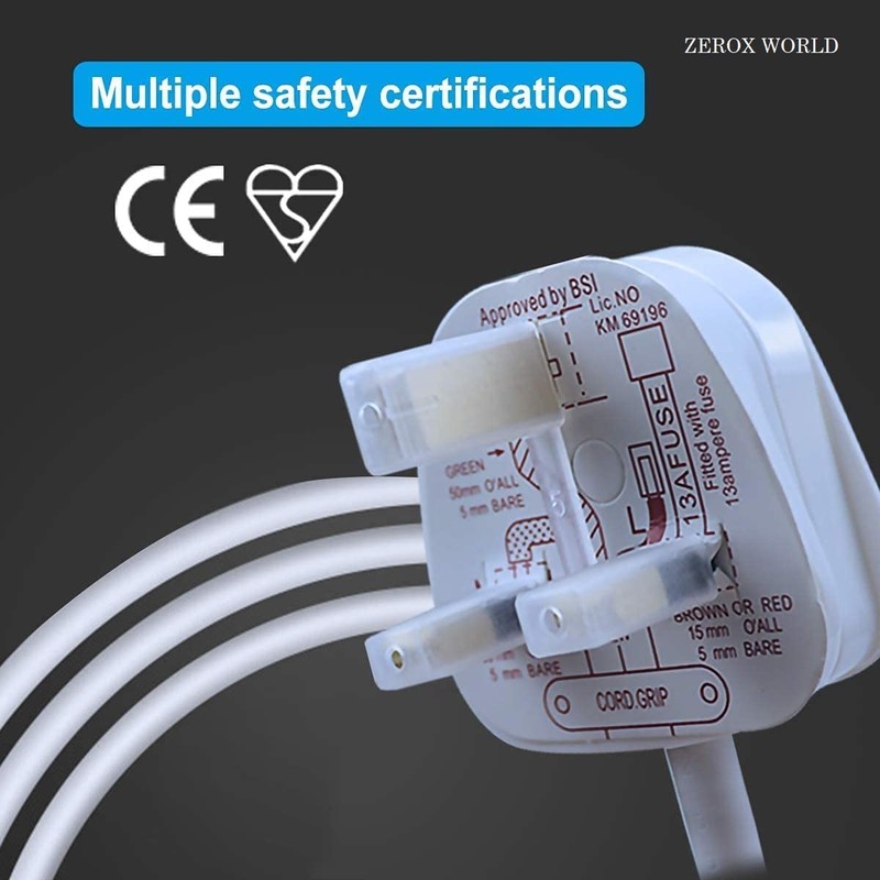 LUXE DIVA 1 Way Gang Single Socket Mains Power Extension