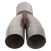 Gorgeri Stainless Dual Pipe,Universal Stainless Exhaust Y Pipe Adapter 2.5in