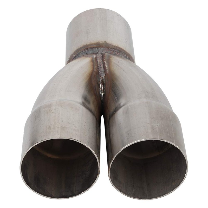 Gorgeri Stainless Dual Pipe,Universal Stainless Exhaust Y Pipe Adapter 2.5in