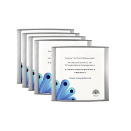 Peacock display Curved Office Business Door Sign Holder | Aluminum Wall Mount Name Plate Holder, cubicle sign holder, sturdy and beautiful 7.00" W X 6.00" H (N170x6" 5 signs)