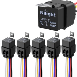 Nilight 200A Starter Relay 4 Pin Split Switch 12V Continuous Heavy Duty SPST High Current Terminal Car On Off Control for Automotive Truck RV Camper