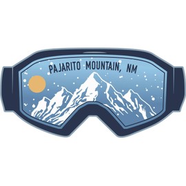 Pajarito Mountain New Mexico Ski Adventures Souvenir 2 Inch Fridge Magnet Goggle Design