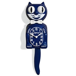 Kit-Cat Klock® Limited Edition Galaxy Blue - Iconic Retro Cat Clock with Moving Eyes and Tail, Battery Operated Wall Clock, Made in USA, Perfect for Home Decor, Mid Century Modern Clock, Unique Gift