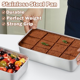 LIANYU Bread Loaf Pans Set of 7, 9x5 Inch Stainless Steel Bread Baking Pans for Homemade Sourdough, Sandwich, Meatloaf, Easy Release & Dishwasher Safe