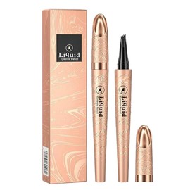 Eyebrow Pencil, Liquid Waterproof Eyebrow Pencil, Eyebrove Microbrading Pen, Eye Makeup Eyebrow Pencil Long Effects Waterproof Micro 4 Point Eyebrow Pencil - Natural Looking Eyebrow Makeup (01# Light Coffee Color)