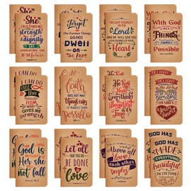 24 Pcs Spanish Bible Verse Study Journal Small Prayer Journal Pocket Religious Notebook Regalos Cristianos En Español Para Mujer Christian Gift for Women Office School Supplies (Classic)