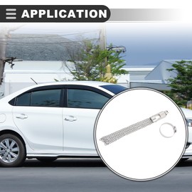 Motoforti Universal Car Anti Static Strap, Plastic Metal, Silver Tone, 1 Pcs