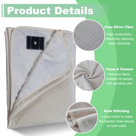 EOHELGRO Grounding Blanket for Improved Sleep, Relax, Grounding Throw Bed Throw Blanket Grounding Sheet,Earth Connect Bedding. 50x60 inch.