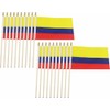 20 Pack Colombia Flags Colombian Stick Flag Small Mini Handheld