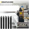 HAowosi Metal Lathe Cutting Tools,5 Sets of 1/4 Carbide Metal
