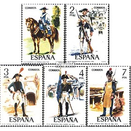 Spain 2169-2173 (complete.issue.) unmounted mint/never hinged ** MNH 1975 Military Uniforms (Stamps for collectors) Military/Knight