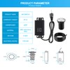 Garbage Disposal Air Switch Kit with Power Cord Kit, Sink
