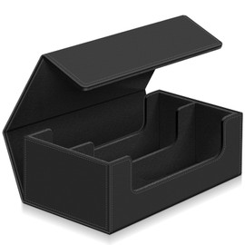 1200+ Card Deck Case for Trading Cards, Leather Commander Card Storage Box Magnetic Card Holder Fit for YuGiOh, MTG and Sport Cards