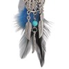 Tnfeeon Dreamcatcher Key Fob, Natural Turquoise Gemstone Feather Palm Lucky