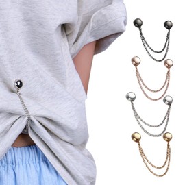 8 Pack Magnetic Clothing Clips, Multi-Function Magnetic Clothing Clip, Securely Hold Fabrics in Place, Magnets with Chain for Scarves,T-Shirt Clips Trousers Clothes Hijab Pinsv