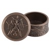 Veronese Pentagram Tin with Deity Baphomet Round Bronzed
