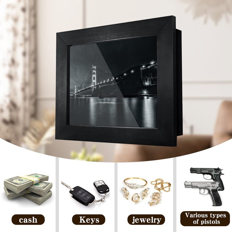 Hidden Gun Storage - Concealment Gun Safes for Pistols, Black