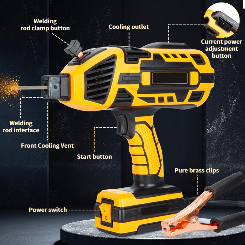 JEXUGK Portable Welding Machine,110V Electric Welder Handheld with IGBT Inverter,5
