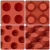 Puyeipt Mini Peanut Butter Cup Mold, Bite Size Silicone Chocolate