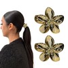 Bronze Flower Hair Accessories for Women - 2 x 4 cm Small Flower Hair Clips, Flower Hair Clips for Girls Elegant Flower Hair Clip for Extra Volume
