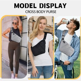 Travel Anti Pickpocket Purses, Slim Carry Crossbody Bag for Women & Man Travel Safe, Waterproof (Light purple)