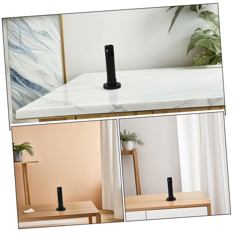 BUGUUYO 2pcs Stainless Steel Toilet Partition Support Feet Partition Fitting